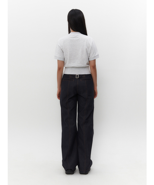 TUOMIO（トゥオミオ）の「RIBBON GRAPHIC MOCK NECK TOP [HEATHER GREY]（Tシャツ/カットソー・レディース・その他・1/2）」の4枚目の写真