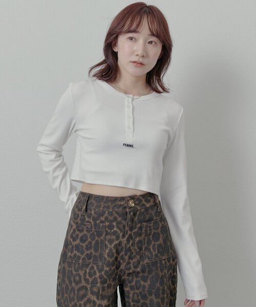 mline（エムライン）の「[mline]ロゴポイントPACKT（Tシャツ/カットソー・レディース・チャコールグレー/ピンク/カーキ/ネイビー・FREE）」の13枚目の写真