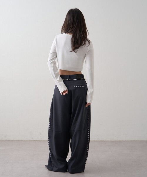mline（エムライン）の「[mline]ロゴポイントPACKT（Tシャツ/カットソー・レディース・チャコールグレー/ピンク/カーキ/ネイビー・FREE）」の20枚目の写真