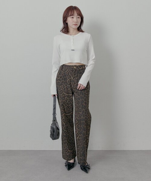 mline（エムライン）の「[mline]ロゴポイントPACKT（Tシャツ/カットソー・レディース・チャコールグレー/ピンク/カーキ/ネイビー・FREE）」の21枚目の写真