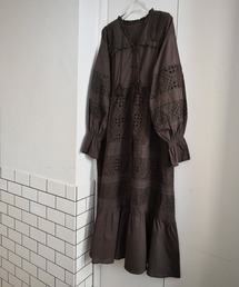 pieced cotton lace tiered volume OP