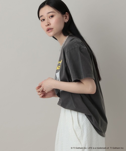 A part by(アパートバイ)の「LIFEカラーTシャツ(Tシャツ/カットソー・レディース・チャコールグレー/ライトブルー・FREE)」の6枚目の写真