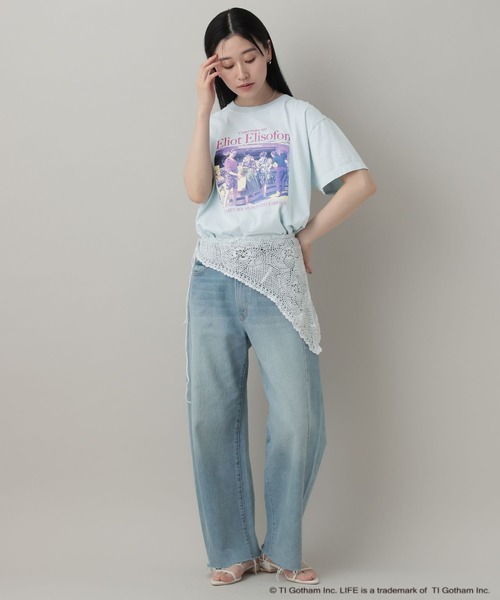 A part by(アパートバイ)の「LIFEカラーTシャツ(Tシャツ/カットソー・レディース・チャコールグレー/ライトブルー・FREE)」の11枚目の写真