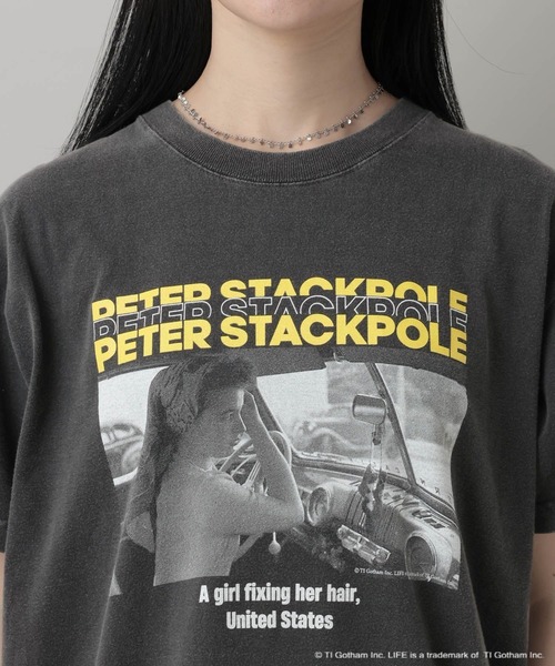 A part by(アパートバイ)の「LIFEカラーTシャツ(Tシャツ/カットソー・レディース・チャコールグレー/ライトブルー・FREE)」の17枚目の写真