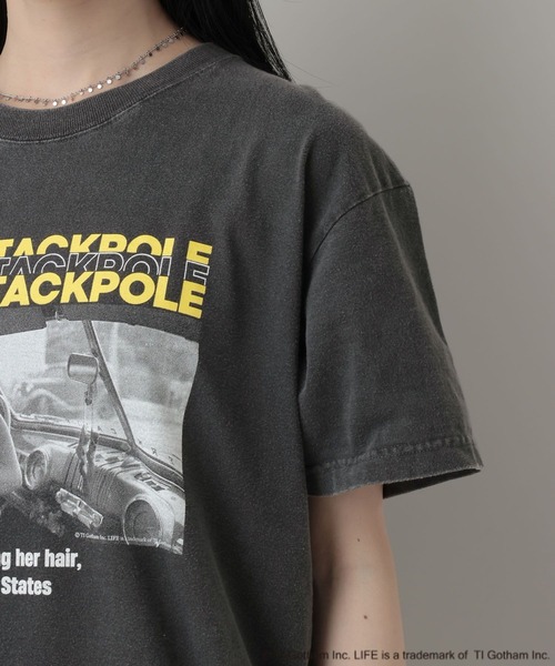 A part by(アパートバイ)の「LIFEカラーTシャツ(Tシャツ/カットソー・レディース・チャコールグレー/ライトブルー・FREE)」の18枚目の写真