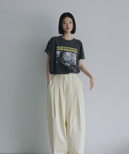 A part by(アパートバイ)の「LIFEカラーTシャツ(Tシャツ/カットソー・レディース・チャコールグレー/ライトブルー・FREE)」の22枚目の写真