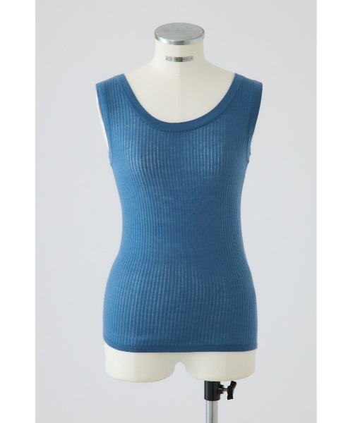 RIM.ARK(リムアーク)の「Needle knit tank top ニードルニットタンクトップ(タンクトップ・レディース・ブルー/ブラック/ネイビー/ホワイト・FREE)」の4枚目の写真