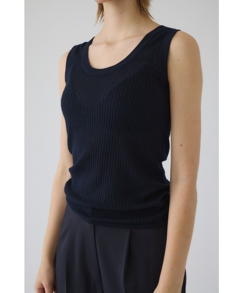 RIM.ARK(リムアーク)の「Needle knit tank top ニードルニットタンクトップ(タンクトップ・レディース・ブルー/ブラック/ネイビー/ホワイト・FREE)」の8枚目の写真