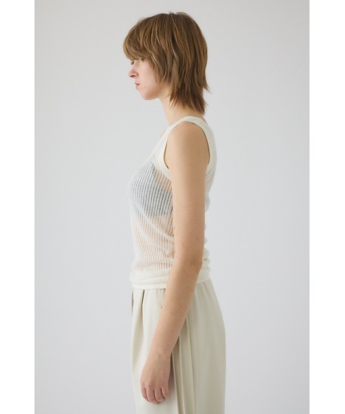 RIM.ARK(リムアーク)の「Needle knit tank top ニードルニットタンクトップ(タンクトップ・レディース・ブルー/ブラック/ネイビー/ホワイト・FREE)」の14枚目の写真