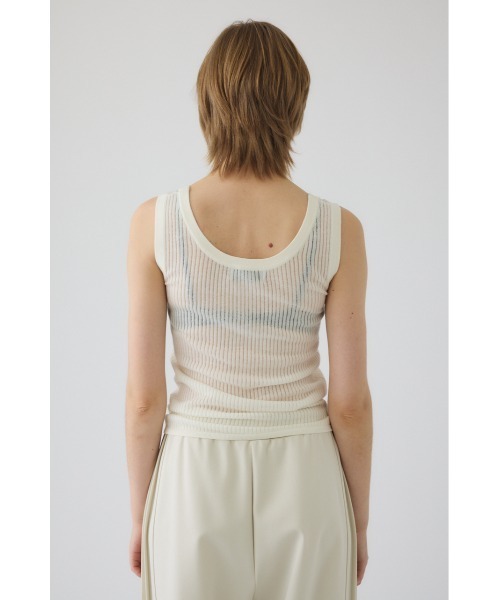 RIM.ARK(リムアーク)の「Needle knit tank top ニードルニットタンクトップ(タンクトップ・レディース・ブルー/ブラック/ネイビー/ホワイト・FREE)」の15枚目の写真