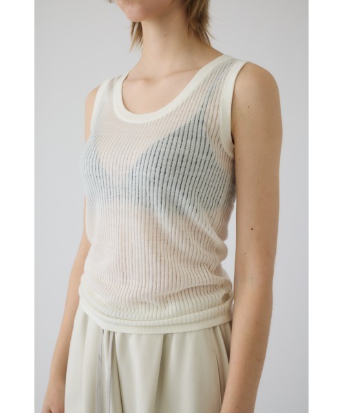 RIM.ARK(リムアーク)の「Needle knit tank top ニードルニットタンクトップ(タンクトップ・レディース・ブルー/ブラック/ネイビー/ホワイト・FREE)」の16枚目の写真