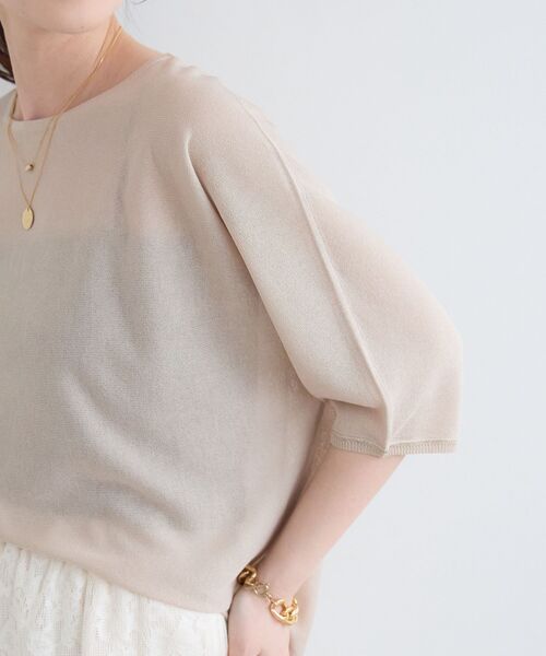 le.coeur blanc(ルクールブラン)の「【UVカット】ドルマンスリーブプルオーバー(ニット/セーター・レディース・ブルー系その他5/オレンジ/ベージュ/ブラック・38)」の15枚目の写真