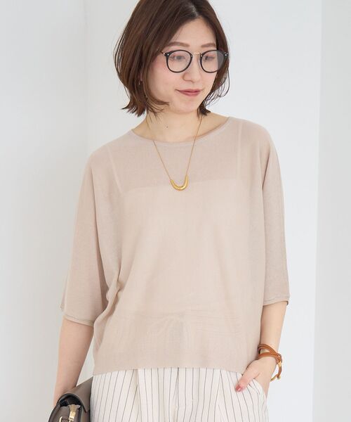 le.coeur blanc(ルクールブラン)の「【UVカット】ドルマンスリーブプルオーバー(ニット/セーター・レディース・ブルー系その他5/オレンジ/ベージュ/ブラック・38)」の9枚目の写真