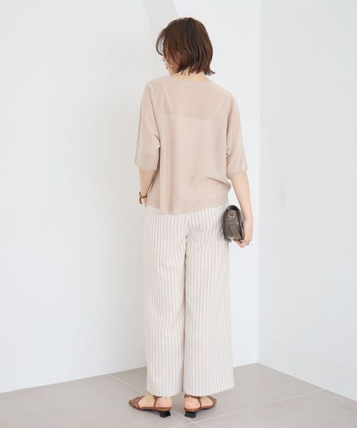 le.coeur blanc(ルクールブラン)の「【UVカット】ドルマンスリーブプルオーバー(ニット/セーター・レディース・ブルー系その他5/オレンジ/ベージュ/ブラック・38)」の6枚目の写真
