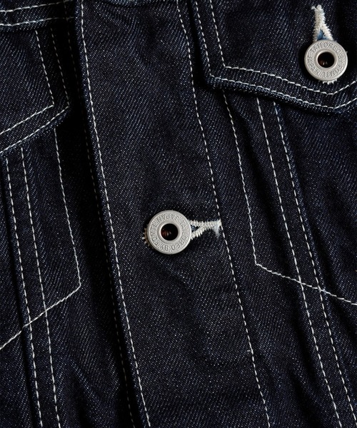 FDMTL（ファンダメンタル）の「【FDMTL】THIRD JACKET RINSE（デニムジャケット・メンズ・インディゴブルー・4/3）」の6枚目の写真