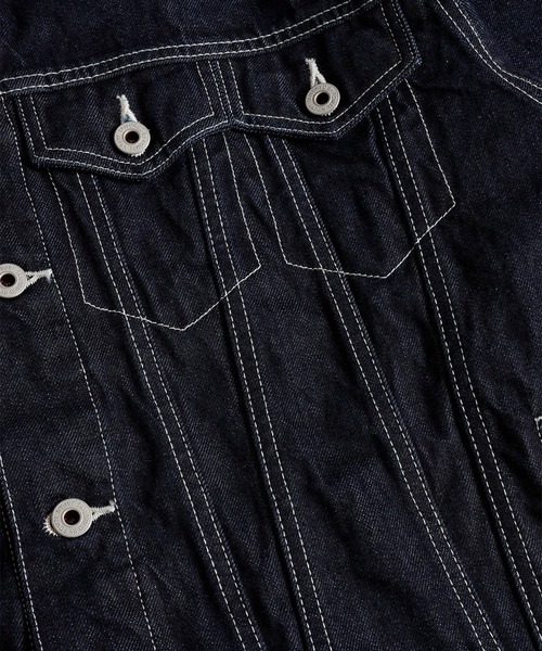 FDMTL（ファンダメンタル）の「【FDMTL】THIRD JACKET RINSE（デニムジャケット・メンズ・インディゴブルー・4/3）」の5枚目の写真