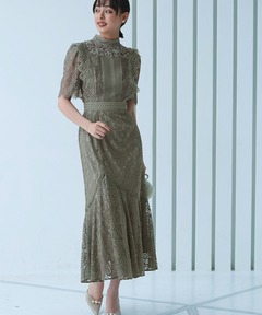 セール】GLITTER FRILL COLLAR DRESS（ワンピース）｜Ameri（アメリ