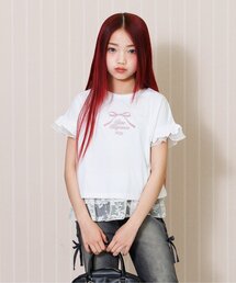 algy | フリル袖りぼんTシャツ(Tシャツ/カットソー)