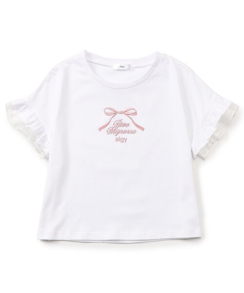 algy(アルジー)の「フリル袖りぼんTシャツ(Tシャツ/カットソー・キッズ・サックスブルー/オフホワイト/ピンク・130/140/150/160)」の13枚目の写真