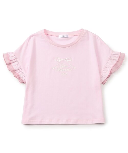 algy(アルジー)の「フリル袖りぼんTシャツ(Tシャツ/カットソー・キッズ・サックスブルー/オフホワイト/ピンク・130/140/150/160)」の10枚目の写真