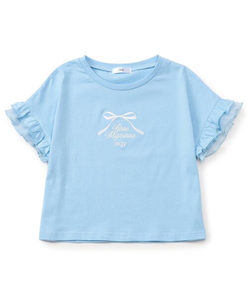 algy(アルジー)の「フリル袖りぼんTシャツ(Tシャツ/カットソー・キッズ・サックスブルー/オフホワイト/ピンク・130/140/150/160)」の19枚目の写真