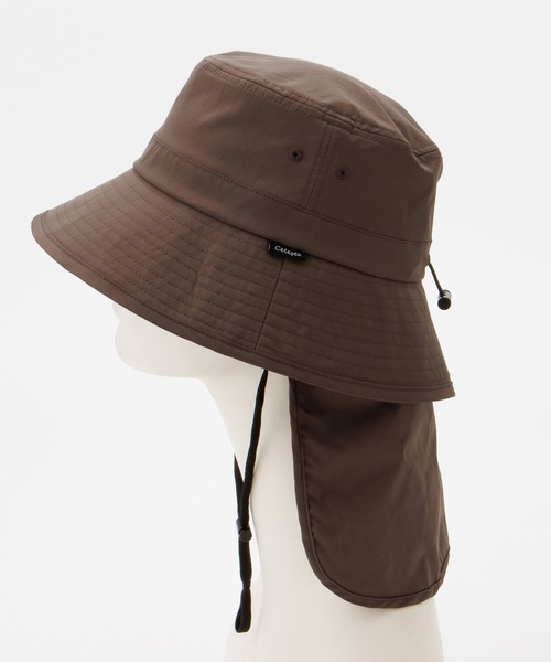 Honeys（ハニーズ）の「【非フッ素撥水加工・接触冷感・ＵＶカット】ネックシェード付ハット（ハット・レディース・ブラック/ライトベージュ/ブラウン・FREE）」の16枚目の写真