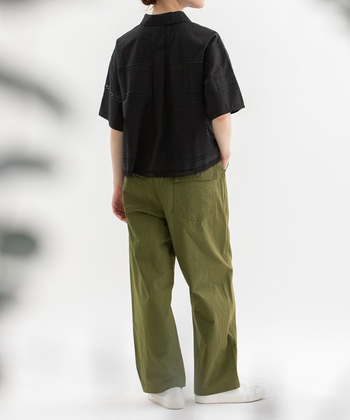 nop de nod（ノップドゥノッド）の「コットンリネンベイカーパンツ（その他パンツ・レディース・インディゴブルー/グレー系その他/カーキ・3）」の6枚目の写真