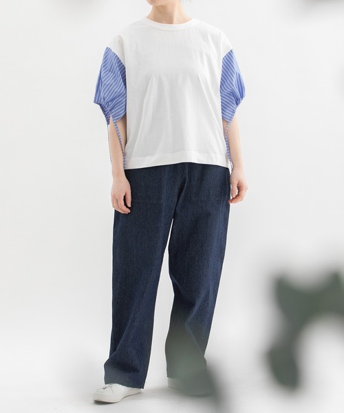 nop de nod（ノップドゥノッド）の「コットンリネンベイカーパンツ（その他パンツ・レディース・インディゴブルー/グレー系その他/カーキ・3）」の21枚目の写真