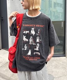 SOUNDSGOOOOD（サウンズグッド）の「【SOUNDS GOOOOD】パウダー犬ロゴプリントTEE（Tシャツ/カットソー）」