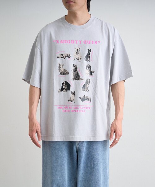 SOUNDSGOOOOD(サウンズグッド)の「【SOUNDS GOOOOD】パウダー犬ロゴプリントTEE(Tシャツ/カットソー・レディース・チャコールグレー/オレンジ/ブルー・ONE SIZE)」の10枚目の写真