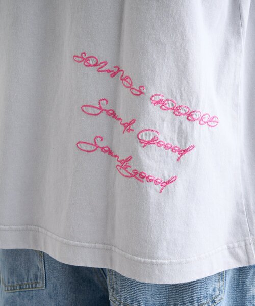 SOUNDSGOOOOD(サウンズグッド)の「【SOUNDS GOOOOD】パウダー犬ロゴプリントTEE(Tシャツ/カットソー・レディース・チャコールグレー/オレンジ/ブルー・ONE SIZE)」の17枚目の写真