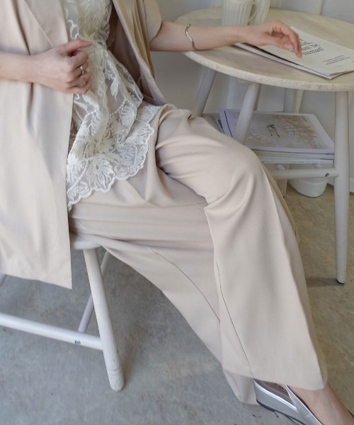 CORNERS(コーナーズ)の「ヴィンテージワッシャタックパンツ【セットアップ可能】(その他パンツ・レディース・アイボリー/モカ・M)」の6枚目の写真