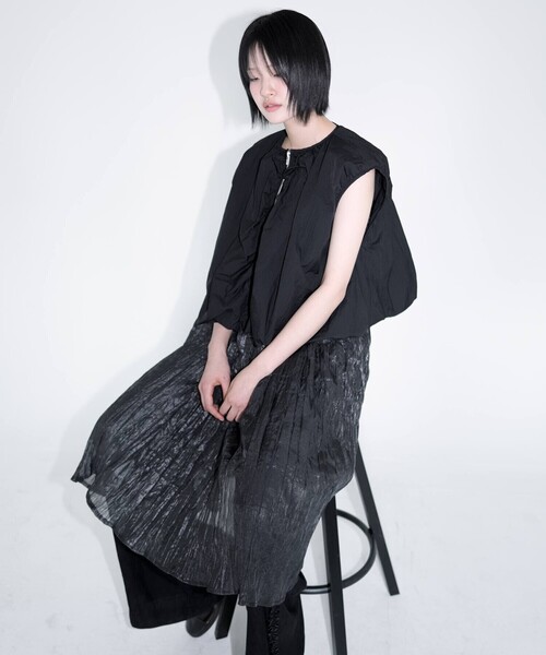 Bshop(ビショップ)の「eunoia | ナイロン ジップベスト WOMEN(ベスト・レディース・ピンク/ブラック・ONE)」の19枚目の写真