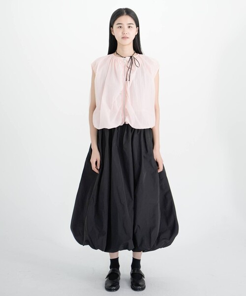 Bshop(ビショップ)の「eunoia | ナイロン ジップベスト WOMEN(ベスト・レディース・ピンク/ブラック・ONE)」の21枚目の写真