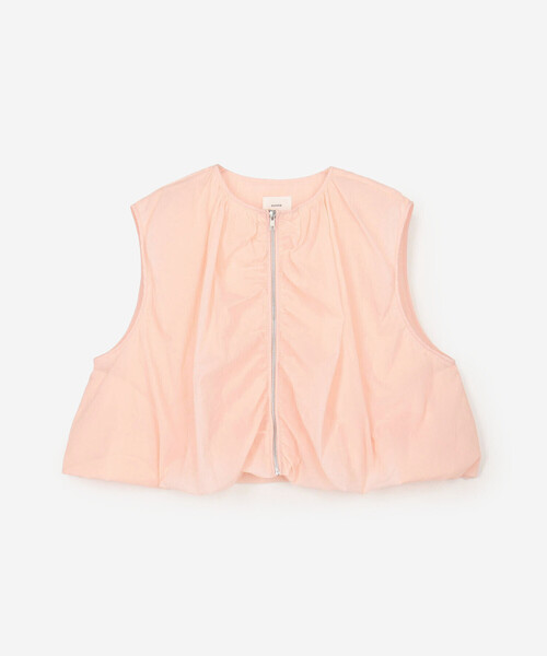Bshop(ビショップ)の「eunoia | ナイロン ジップベスト WOMEN(ベスト・レディース・ピンク/ブラック・ONE)」の3枚目の写真