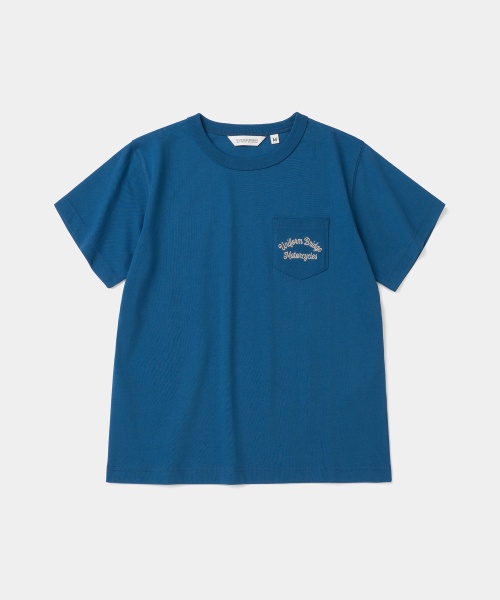 UNIFORM BRIDGE(ユニフォームブリッジ)の「motorcycle s/s t-shirt(womens) blue(Tシャツ/カットソー・メンズ・その他・SMALL/MEDIUM)」の1枚目の写真