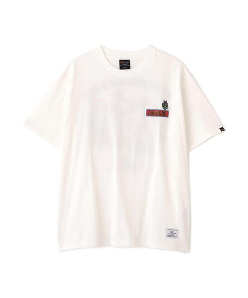 Alpha Industries(アルファインダストリーズ)の「【日本限定】Alpha Industries/アルファ インダストリーズ/ENDLESS JOURNEY T‐SHIRT/エンドレス ジャーニー Tシャツ(Tシャツ/カットソー・メンズ・ホワイト系2/チャコール/ネイビー・M/S/L/2XL/XL)」の5枚目の写真