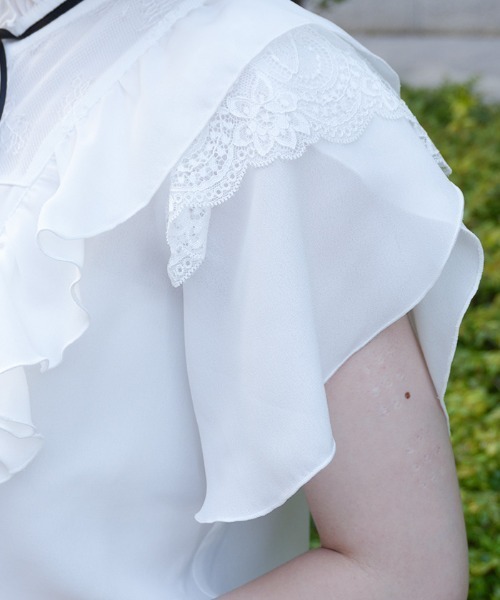 axes femme POETIQUE(アクシーズファムポエティック)の「チューリップスリーブBL(シャツ/ブラウス・レディース・サックスブルー/ホワイト/ピンク・MEDIUM)」の14枚目の写真
