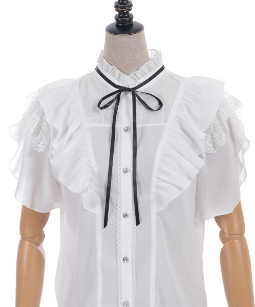 axes femme POETIQUE(アクシーズファムポエティック)の「チューリップスリーブBL(シャツ/ブラウス・レディース・サックスブルー/ホワイト/ピンク・MEDIUM)」の18枚目の写真