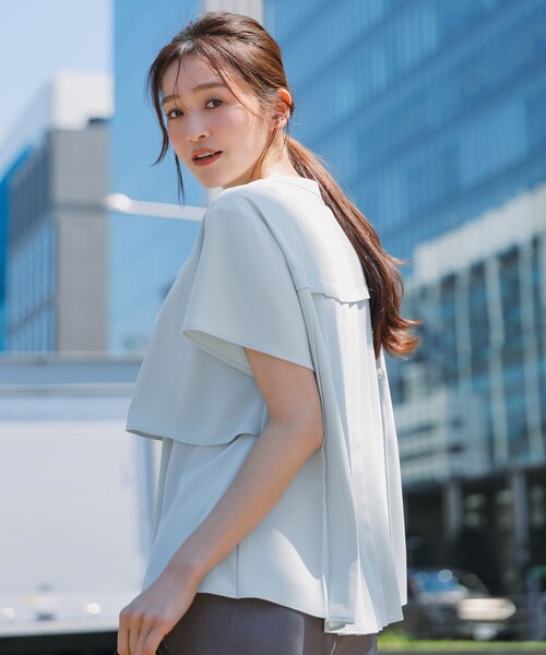 ANY SIS(エニィスィス)の「プリーツボウタイ ブラウス(シャツ/ブラウス・レディース・アイボリー系/ライトグリーン系/ベージュ系4・X-SMALL)」の10枚目の写真