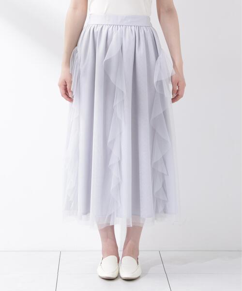 PROPORTION BODY DRESSING(プロポーションボディドレッシング)の「【中川紅葉さん着用】ラッフルチュールスカート / 1216220601(スカート・レディース・ホワイト/グレー・P/S/MEDIUM)」の8枚目の写真