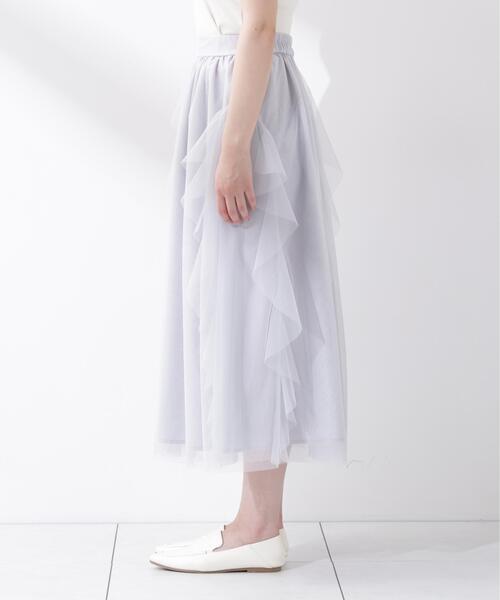 PROPORTION BODY DRESSING(プロポーションボディドレッシング)の「【中川紅葉さん着用】ラッフルチュールスカート / 1216220601(スカート・レディース・ホワイト/グレー・P/S/MEDIUM)」の9枚目の写真