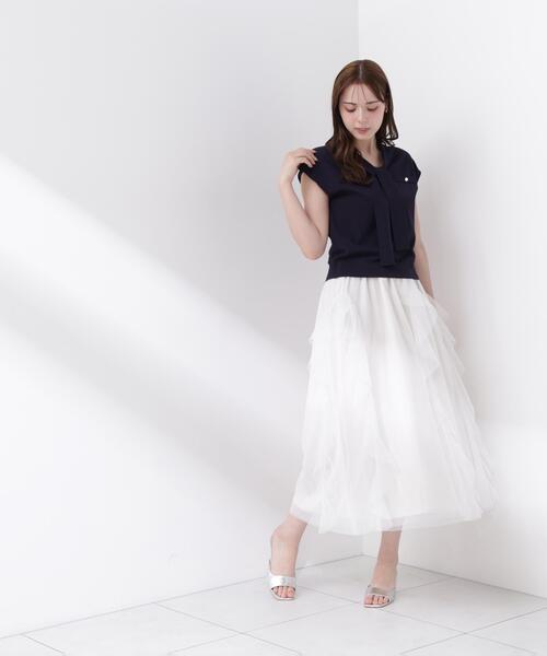 PROPORTION BODY DRESSING(プロポーションボディドレッシング)の「【中川紅葉さん着用】ラッフルチュールスカート / 1216220601(スカート・レディース・ホワイト/グレー・P/S/MEDIUM)」の16枚目の写真