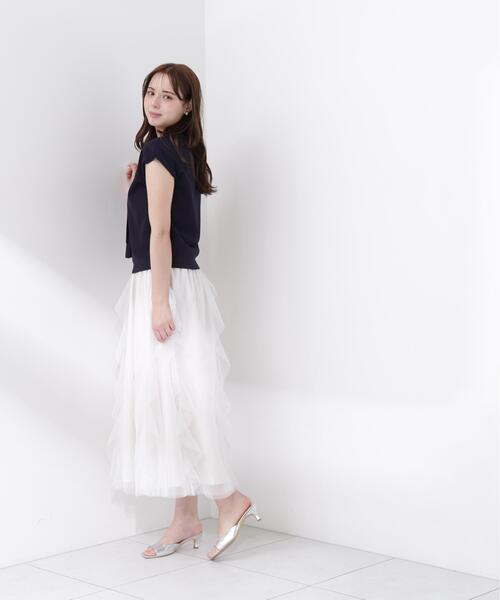 PROPORTION BODY DRESSING(プロポーションボディドレッシング)の「【中川紅葉さん着用】ラッフルチュールスカート / 1216220601(スカート・レディース・ホワイト/グレー・P/S/MEDIUM)」の19枚目の写真