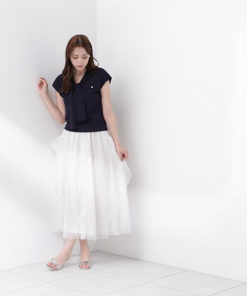 PROPORTION BODY DRESSING(プロポーションボディドレッシング)の「【中川紅葉さん着用】ラッフルチュールスカート / 1216220601(スカート・レディース・ホワイト/グレー・P/S/MEDIUM)」の20枚目の写真