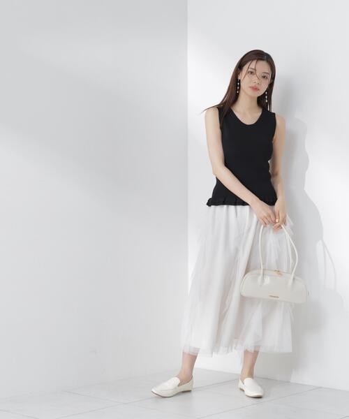 PROPORTION BODY DRESSING(プロポーションボディドレッシング)の「【中川紅葉さん着用】ラッフルチュールスカート / 1216220601(スカート・レディース・ホワイト/グレー・P/S/MEDIUM)」の14枚目の写真