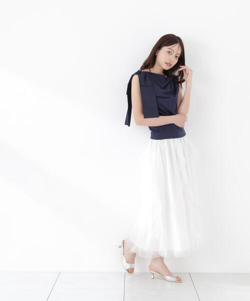 PROPORTION BODY DRESSING(プロポーションボディドレッシング)の「【中川紅葉さん着用】ラッフルチュールスカート / 1216220601(スカート・レディース・ホワイト/グレー・P/S/MEDIUM)」の15枚目の写真