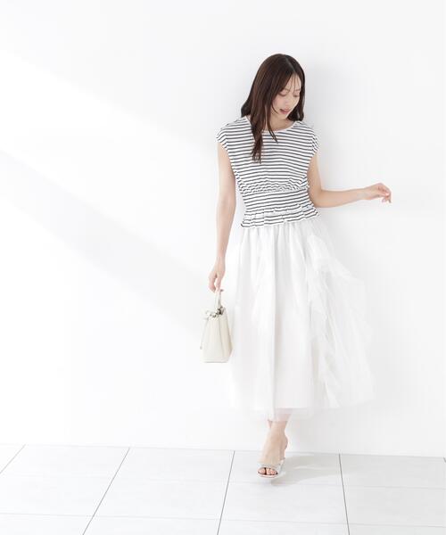 PROPORTION BODY DRESSING(プロポーションボディドレッシング)の「【中川紅葉さん着用】ラッフルチュールスカート / 1216220601(スカート・レディース・ホワイト/グレー・P/S/MEDIUM)」の17枚目の写真