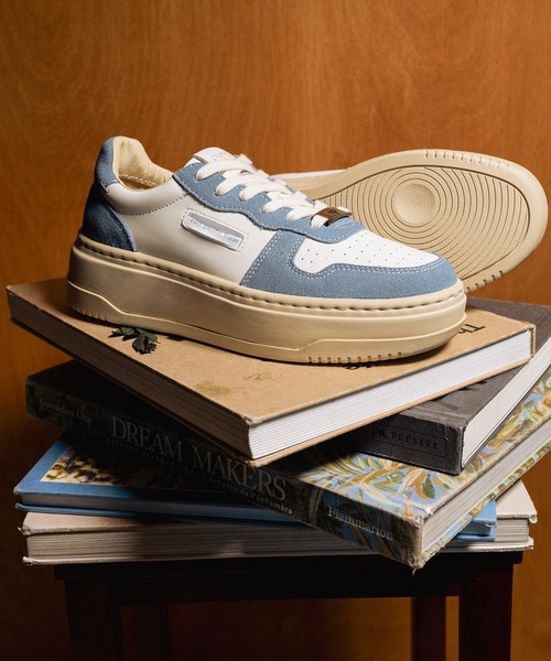 EPT(イーピーティー)の「Court High (Blue/Off White)(スニーカー・レディース・ブルー・24cm)」の1枚目の写真