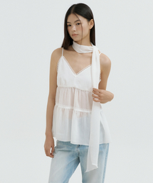 Elara Bustier Scarf Set (ivory)